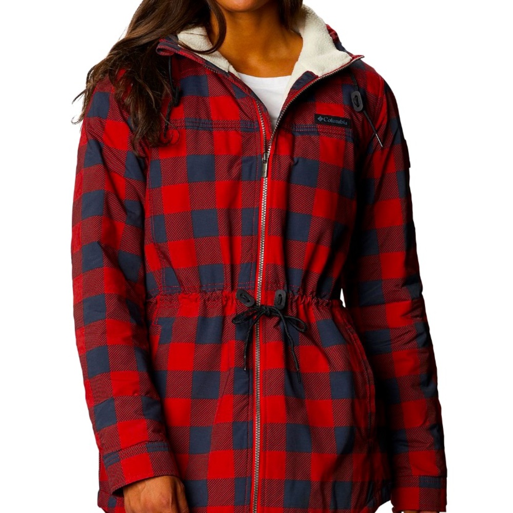 Columbia Plaid Fleece-Lined Utility Jacket